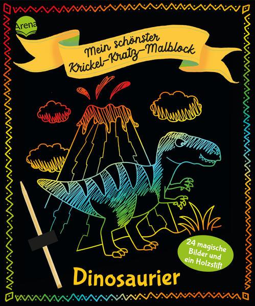 Mein schönster Krickel-Kratz-Malblock. Dinosaurier