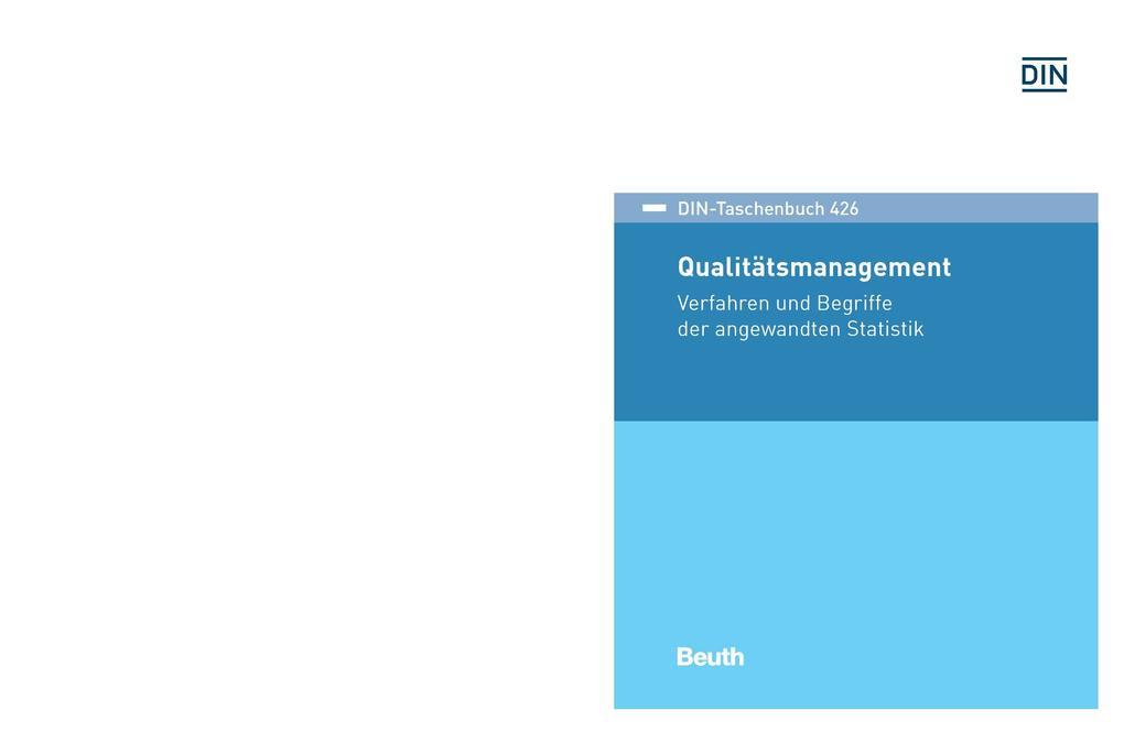 DIN-Taschenbuch 426 Qualitätsmanagement