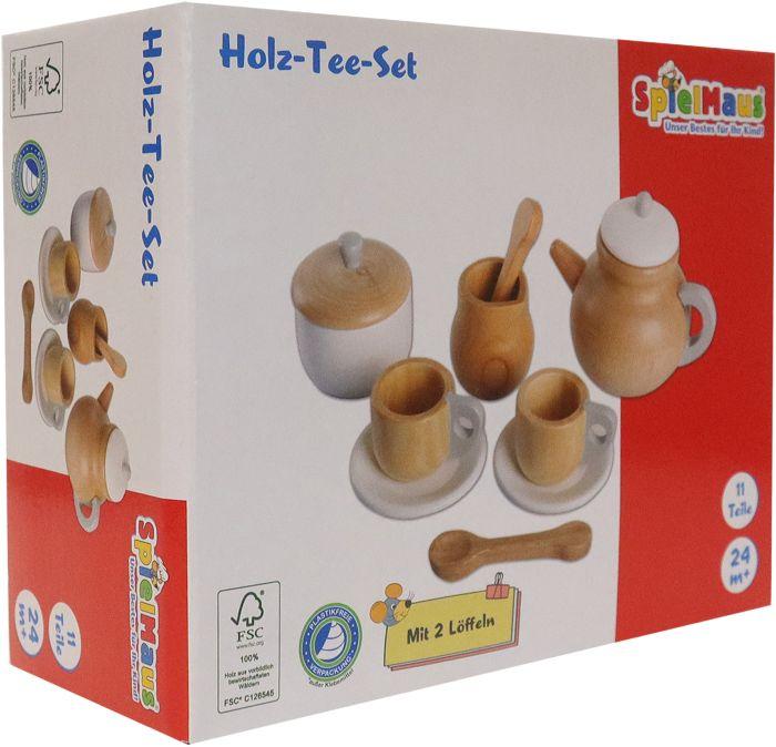 SpielMaus Küche Holz Tee-Set 11-teilig