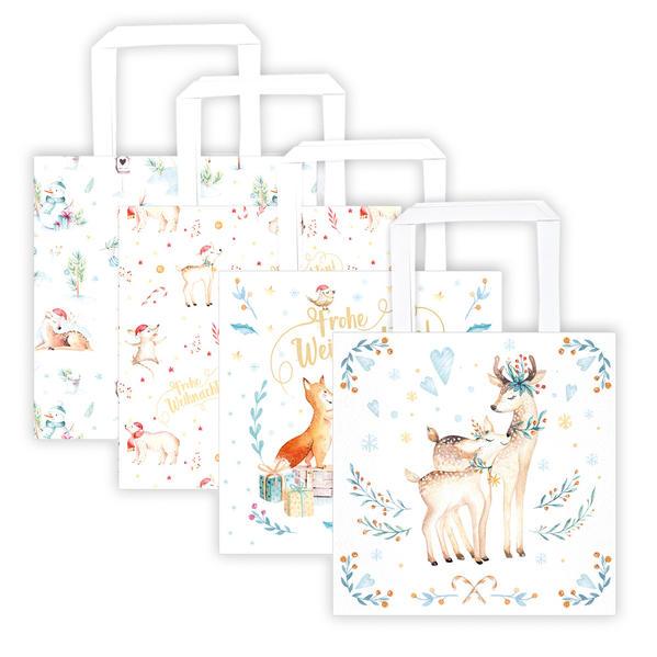 Trötsch Geschenktasche Papiertasche Winterwald Medium 4er Set