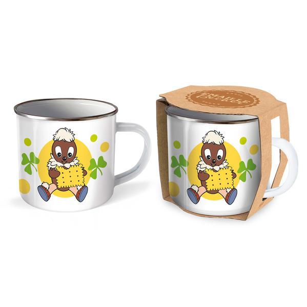 Trötsch Unser Sandmännchen Emaille Becher Tasse Pittiplatsch