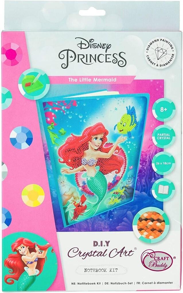 Craft Buddy CANJ-DNY601 - Crystal Art, The Little Mermaid, Notebook, 26x 18 cm