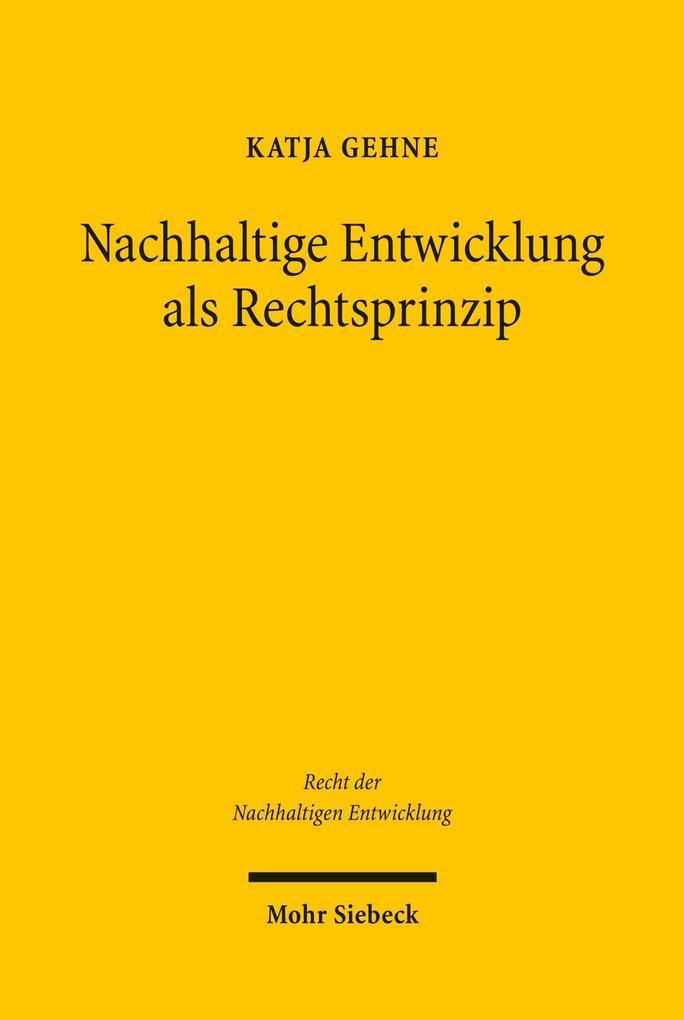 Nachhaltige Entwicklung als Rechtsprinzip