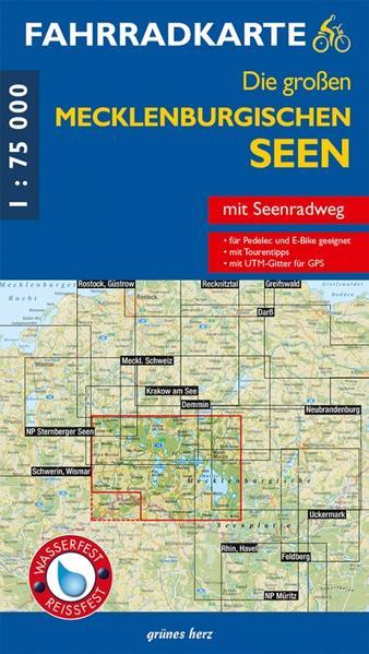 Fahrradkarte Die großen Mecklenburgischen Seen 1:75 000