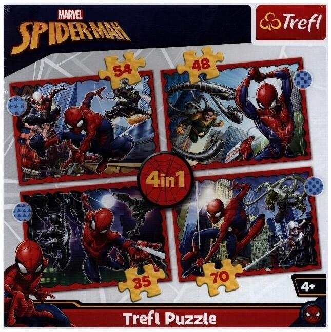 4 in 1 Puzzle - Spiderman (Kinderpuzzle)