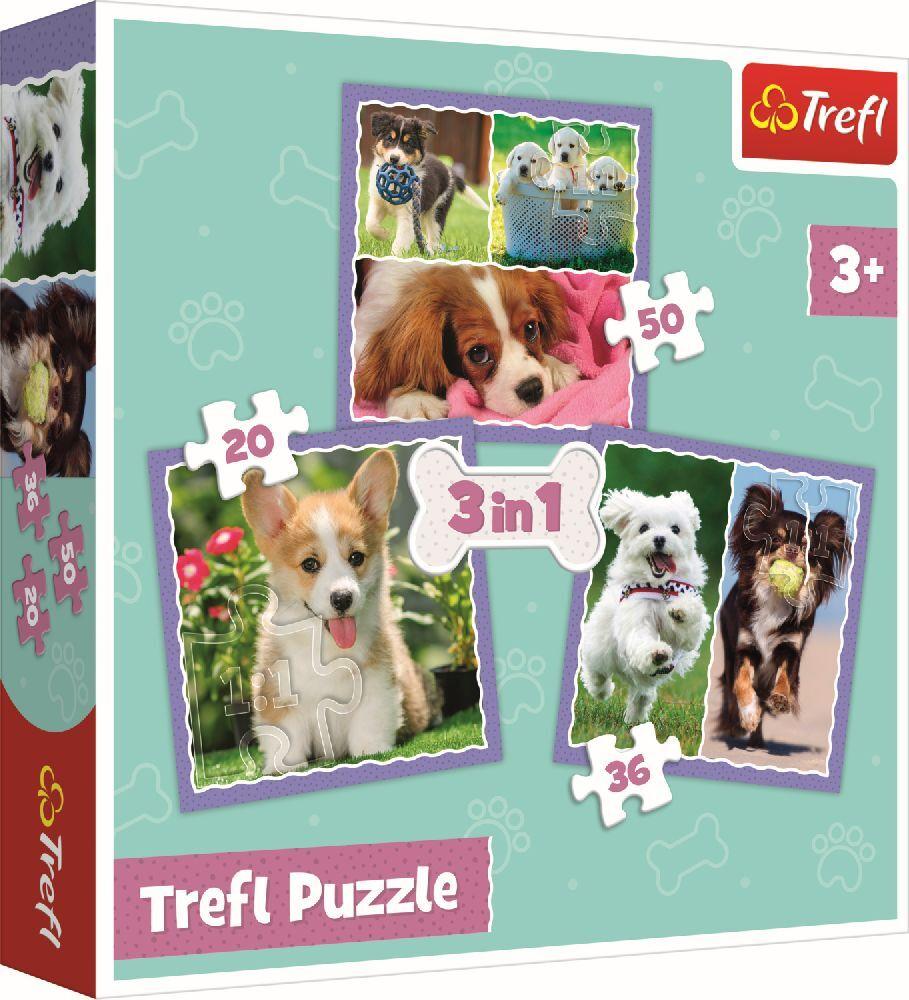 3 in 1 Puzzle - Hunde (Kinderpuzzle)