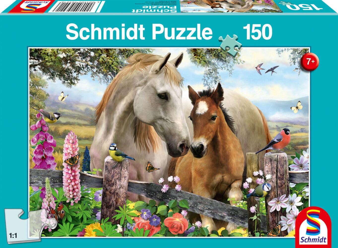 Stute und Fohlen. Kinderpuzzle 150 Teile