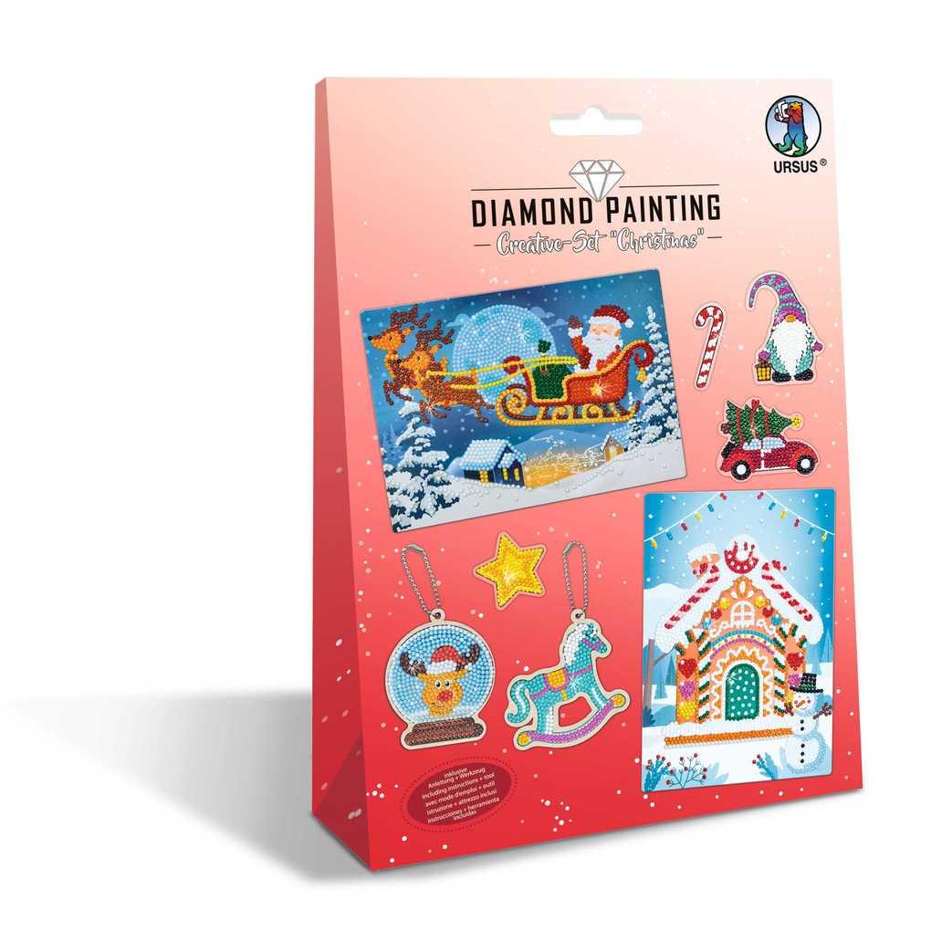 URSUS Kinder-Bastelsets Diamond Painting Creative Set, Christmas