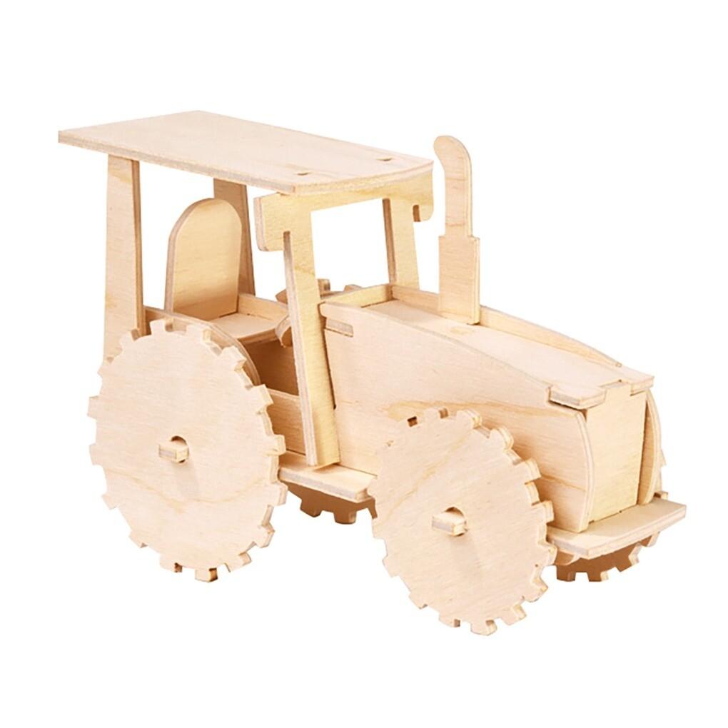 PEBARO 851/1 - Holzbausatz Traktor, Holzkonstruktion mit 18 Teilen