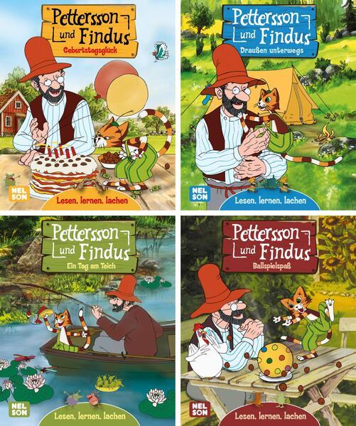 Nelson Mini-Bücher: 4er Pettersson und Findus 1-4