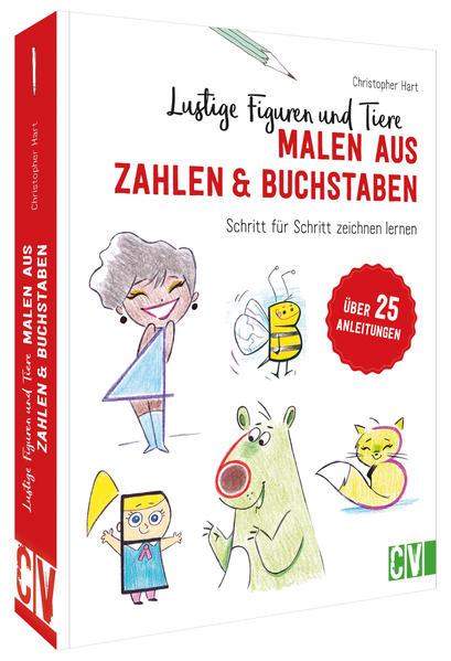 Lustige Figuren und Tiere malen aus Zahlen & Buchstaben