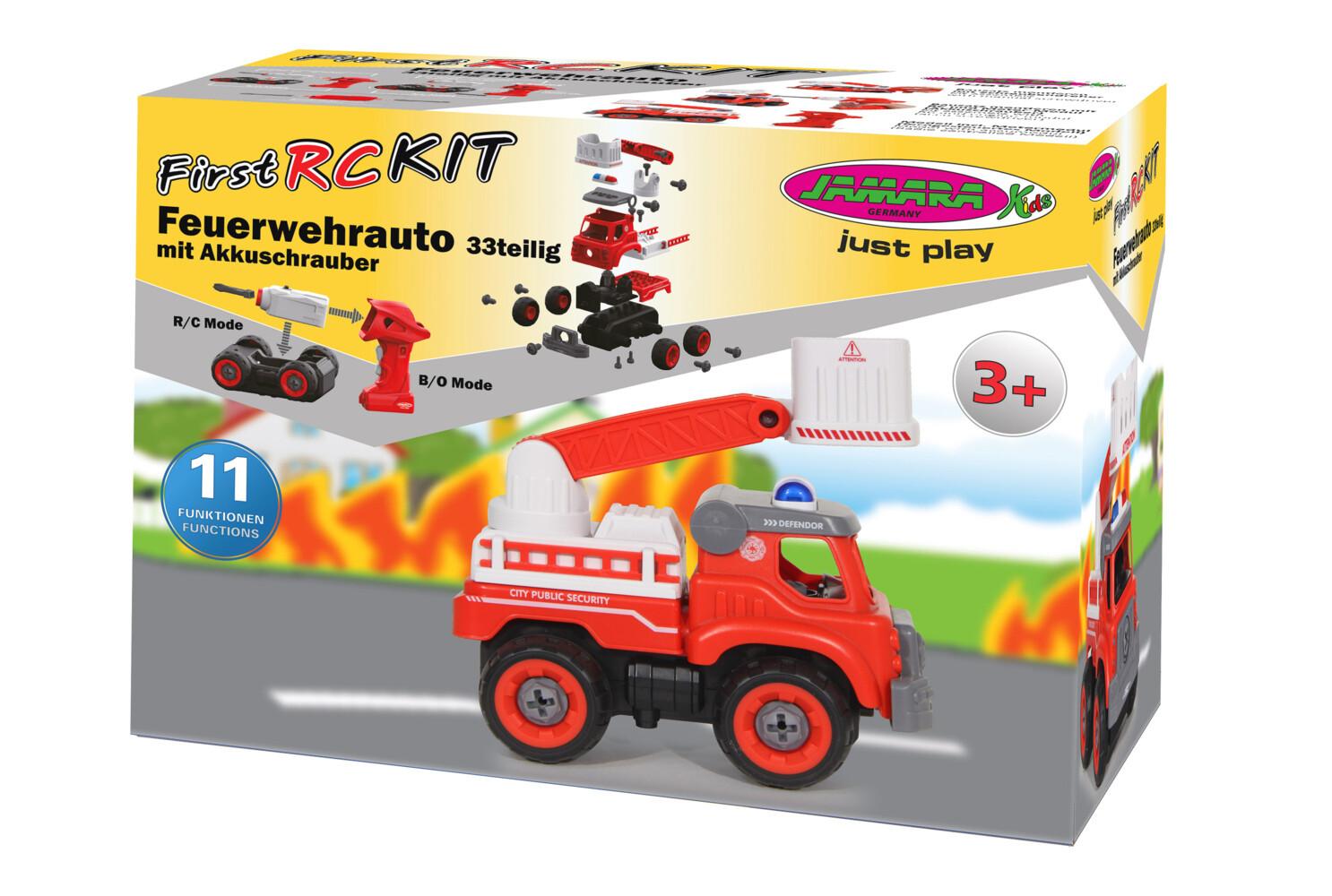 Jamara - Feuerwehrauto First RC Kit 33teilig mit Akkuschrauber