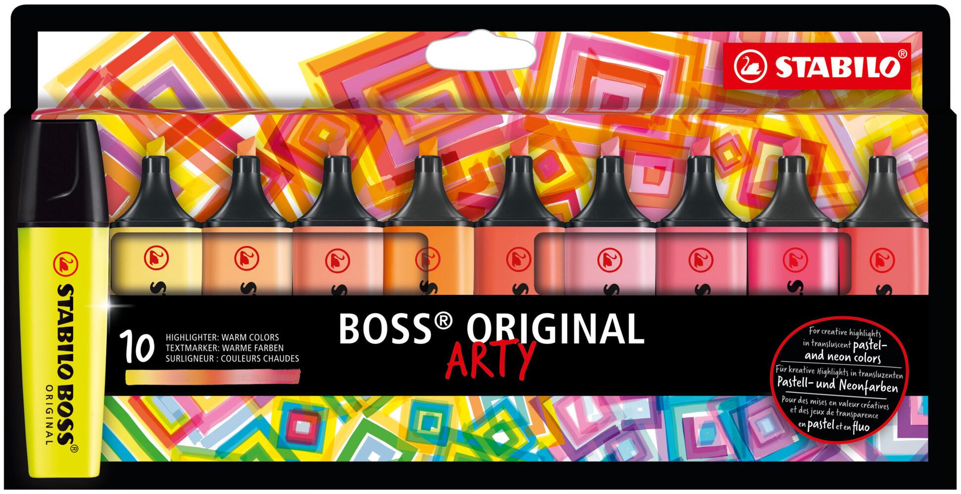 STABILO Marker BOSS ORIGINAL warme Farben ARTY 10er Set