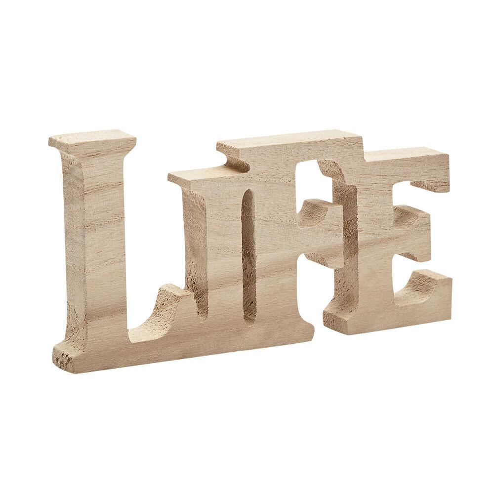 Schriftzug - holz - Life