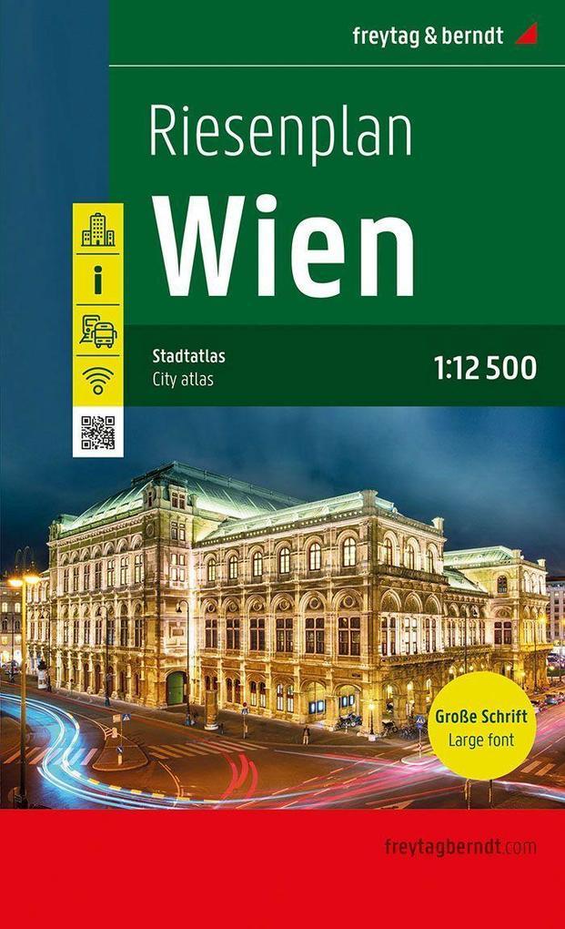 Wien, Riesenplan, Stadtatlas 1:12.500, freytag & berndt