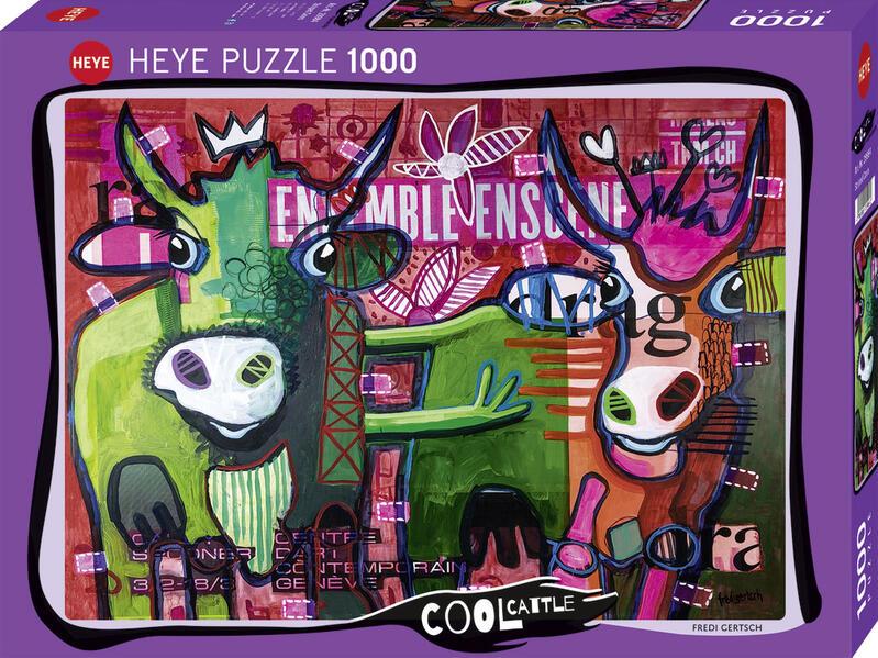 Striped Cows Puzzle 1000 Teile