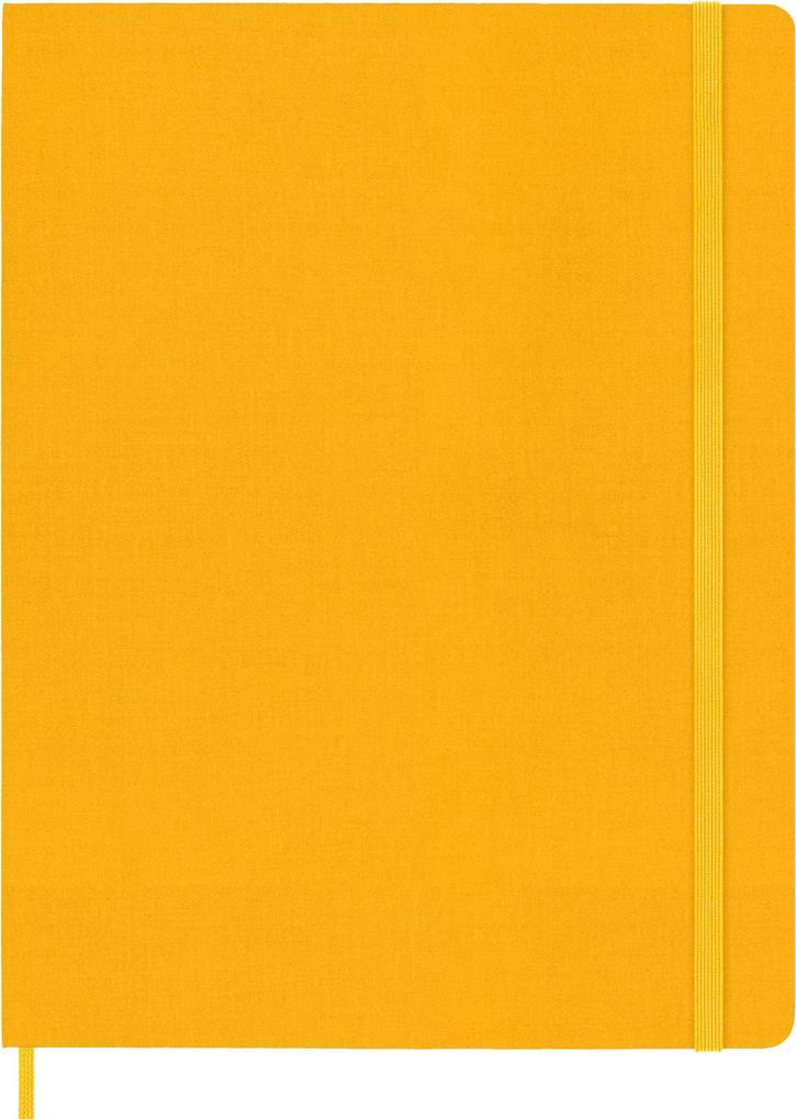 Moleskine Classic Notebook, Extra Large, Ruled, Orange Yellow, Silk Hard Cover (7.5 x 10)