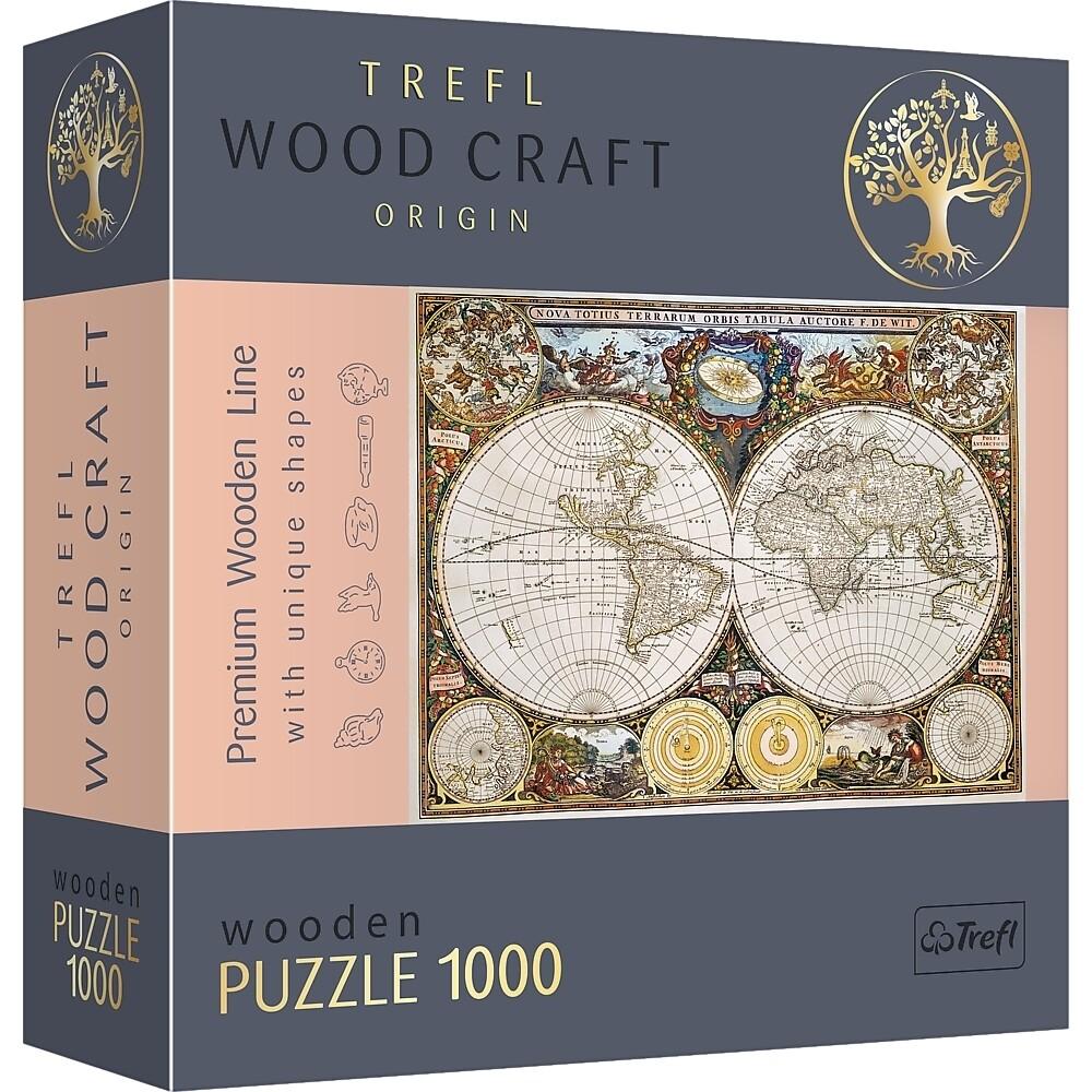 Trefl - Holzpuzzle 1000 - Antike Weltkarte