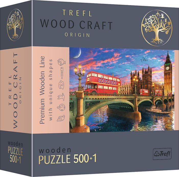 Trefl - Holzpuzzle 500+1 - Palast von Westminster, Big Ben, London