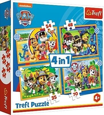 PAW Patrol, 4 in 1 Puzzle (Kinderpuzzle)