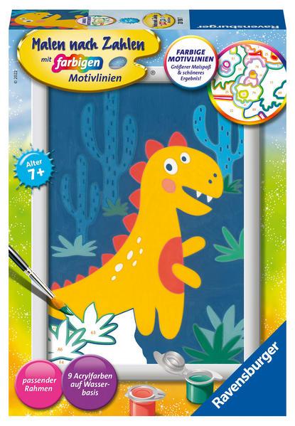 Ravensburger Malen nach Zahlen 20158 - Frecher Dinosaurier - Kinder ab 7 Jahren