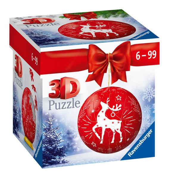 Ravensburger - Puzzle-Ball Weihnachtskugel Rentier, 54 Teile