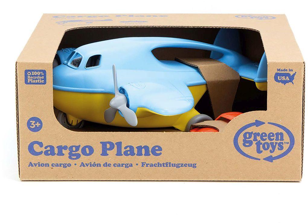 Green Toys - Frachtflugzeug blau mit Auto
