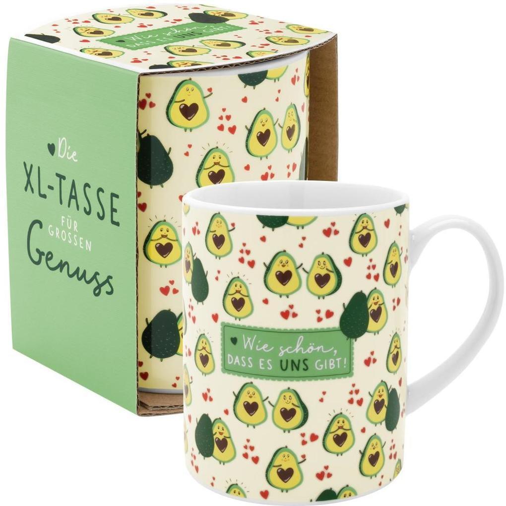 H:)PPY life 47561 XL-Tasse Avocado-Design, Porzellan, 60 cl