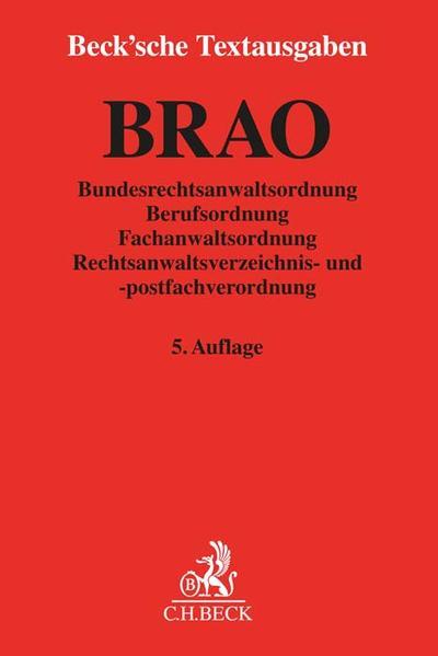 BRAO. Bundesrechtsanwaltsordnung