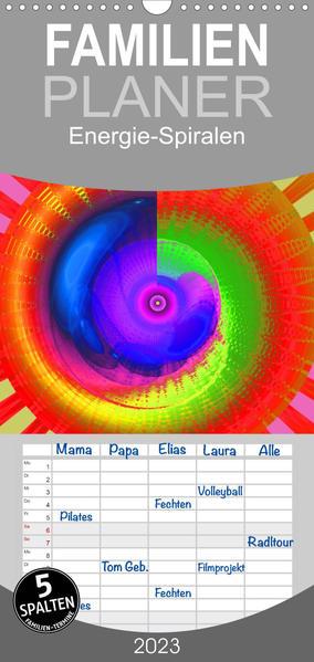 Familienplaner Energie-Spiralen (Wandkalender 2023 , 21 cm x 45 cm, hoch)