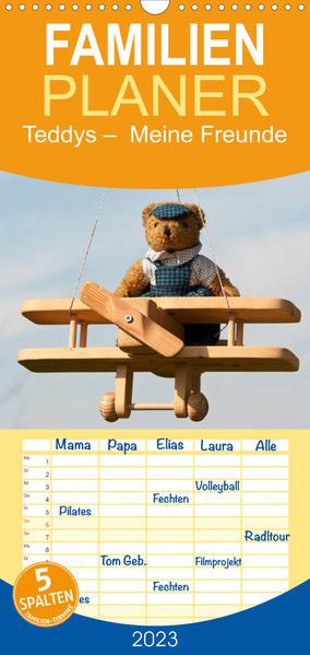 Familienplaner Teddys Meine Freunde (Wandkalender 2023 , 21 cm x 45 cm, hoch)