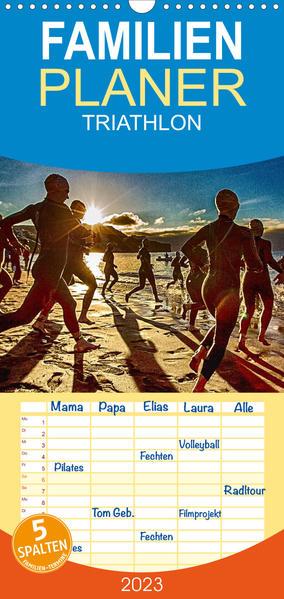 Familienplaner TRIATHLON (Wandkalender 2023 , 21 cm x 45 cm, hoch)