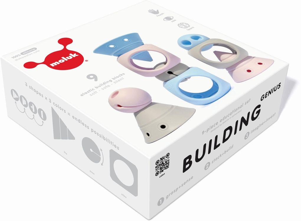 Moluk - Building Genius Lern-/Bauspiel Set pastell