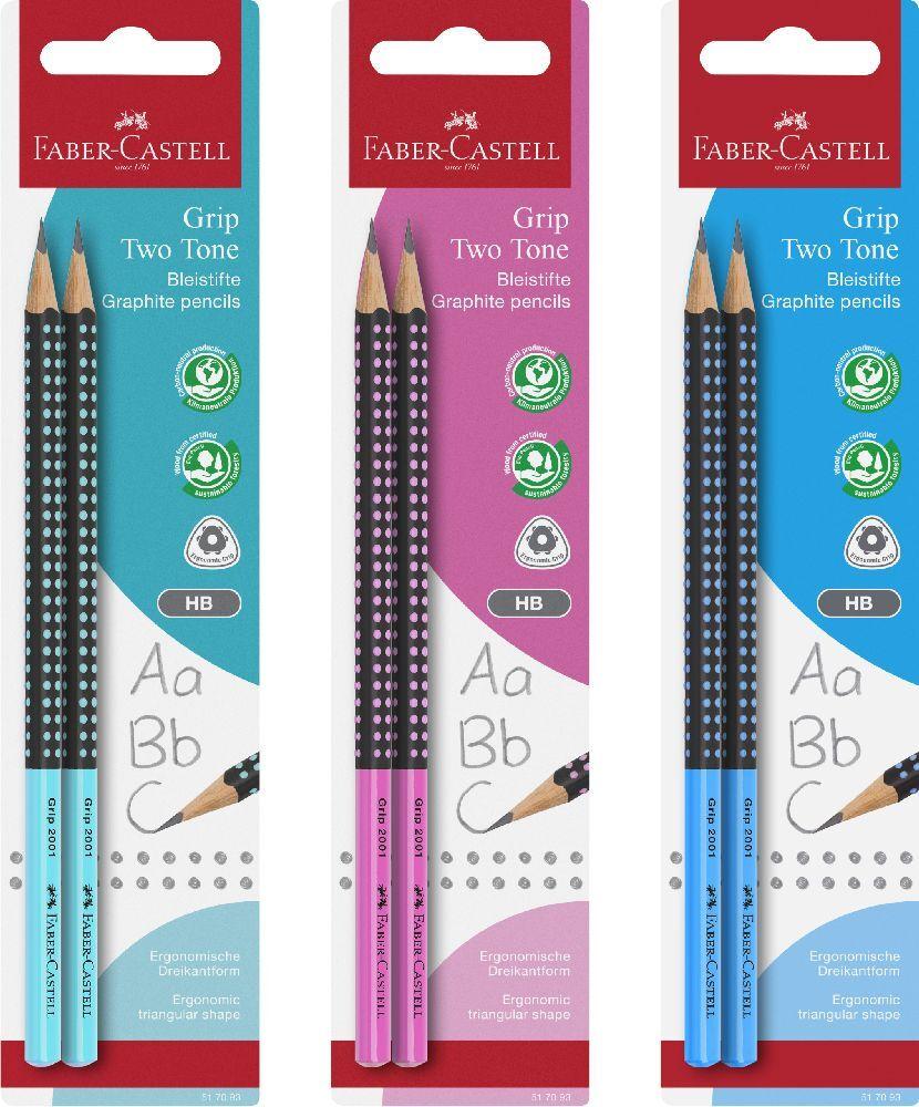 Faber-Castell Bleistift Grip 2001 Two Tone HB 2x BK