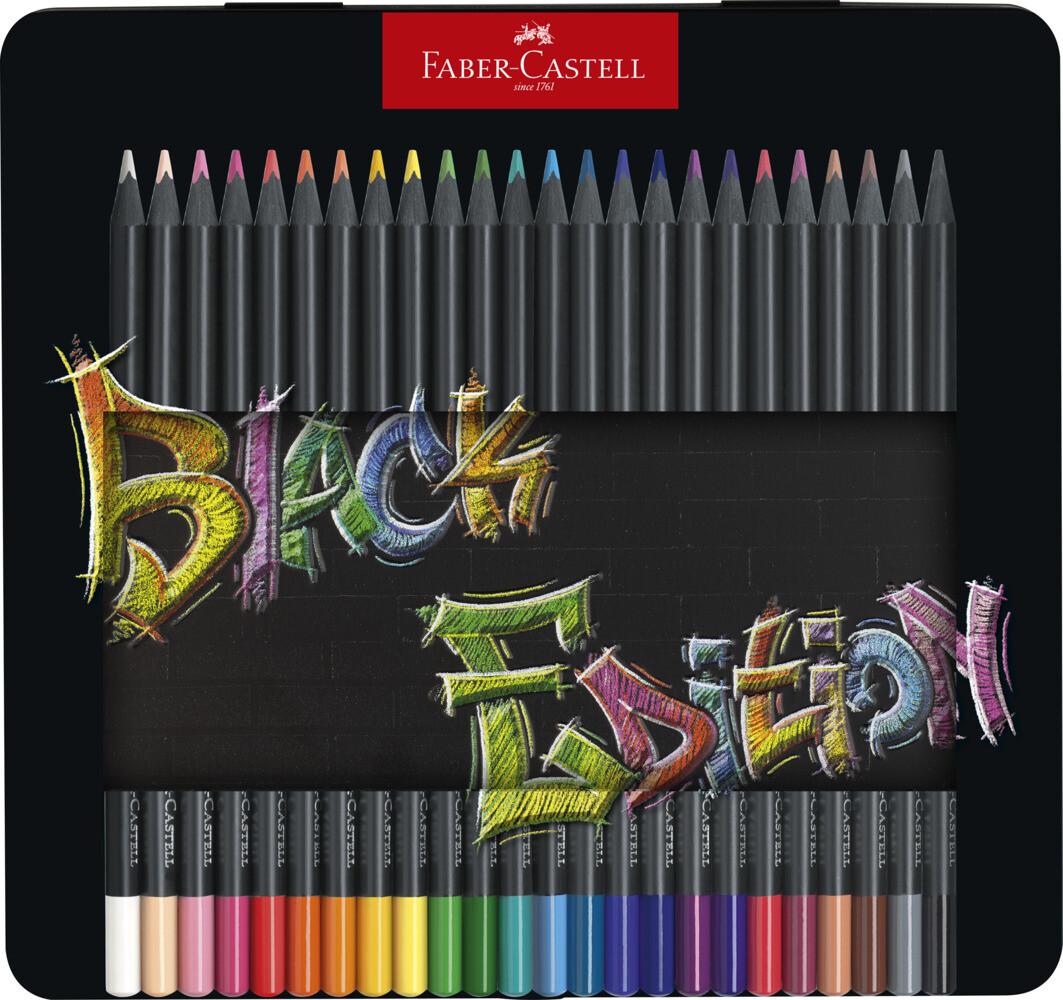 Faber-Castell Buntstifte Black Edition 24er Metalletui