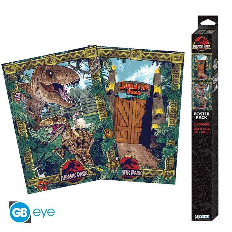 JURASSIC PARK Set 2 Chibi Posters - Tore und Biodiversität (52x38)