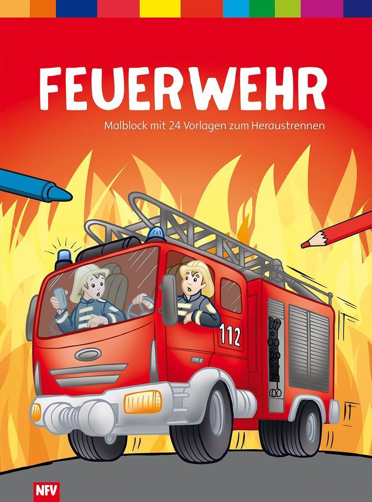 Feuerwehr - Malblock mit 24 Vorlagen zum Heraustrennen