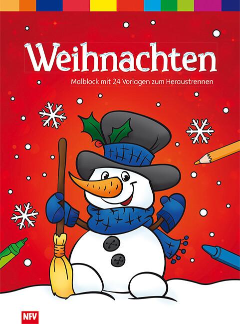 Weihnachten - Malblock mit 24 Vorlagen zum Heraustrennen