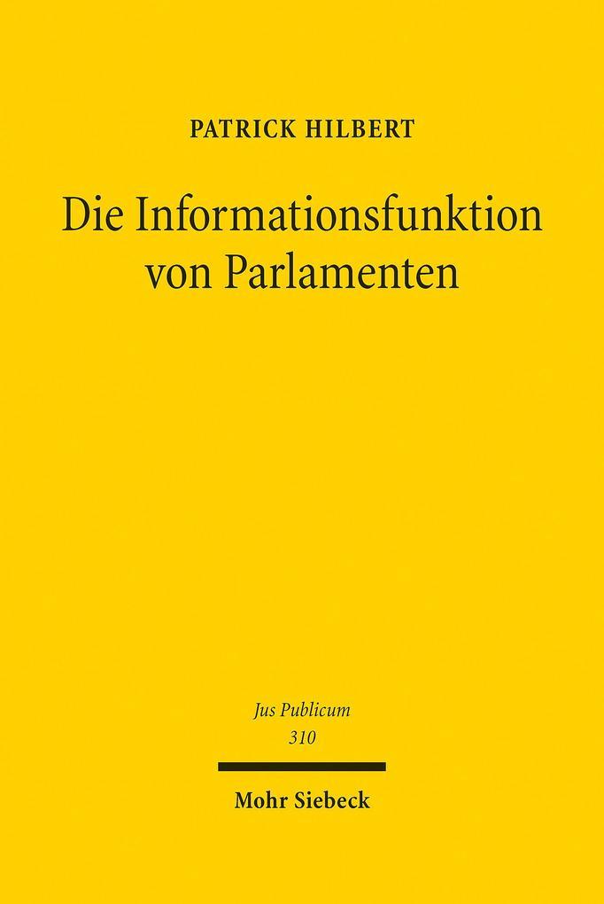 Die Informationsfunktion von Parlamenten