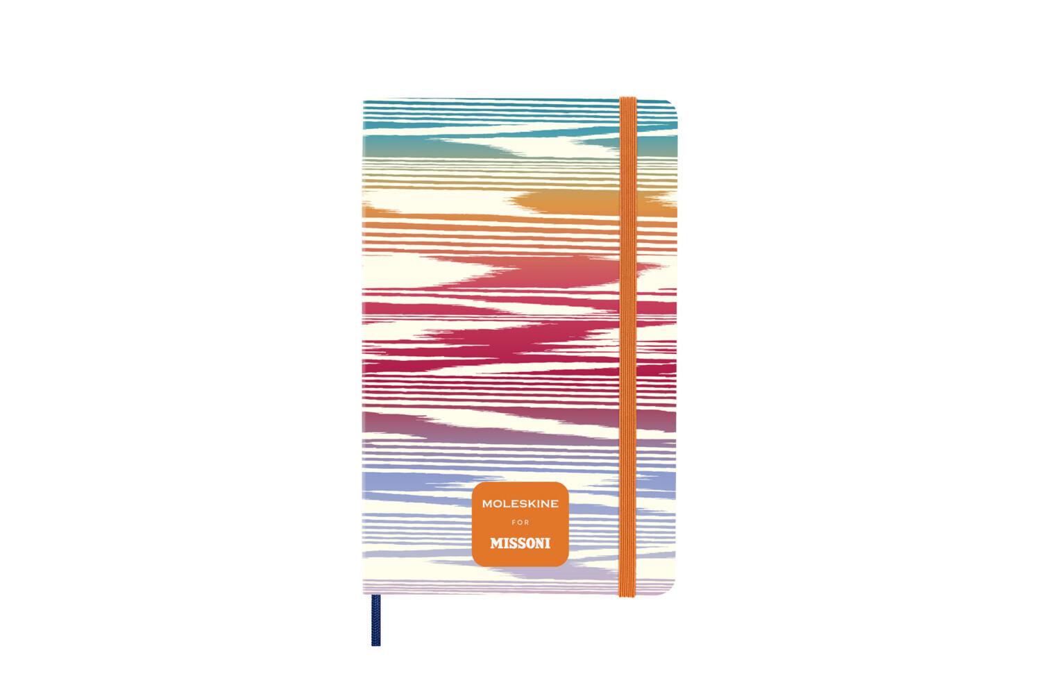 Moleskine Notizbuch - Missoni, Large/A5, liniert, Stoffeinband, Fiamm