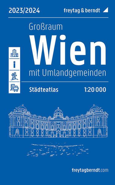 Wien Großraum, Städteatlas 1:20.000, 2023/2024, freytag & berndt