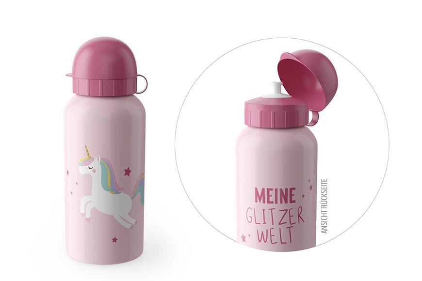 Kindertrinkflasche 400 ml Glitzer