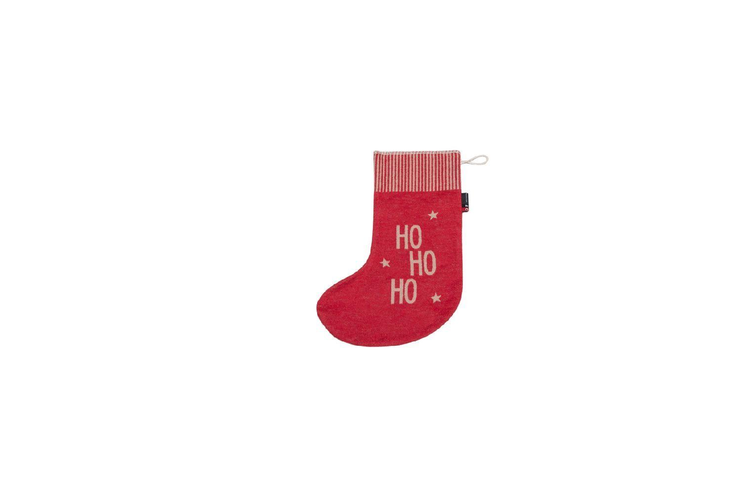 Weihnachtsstiefel "HO HO HO" rot