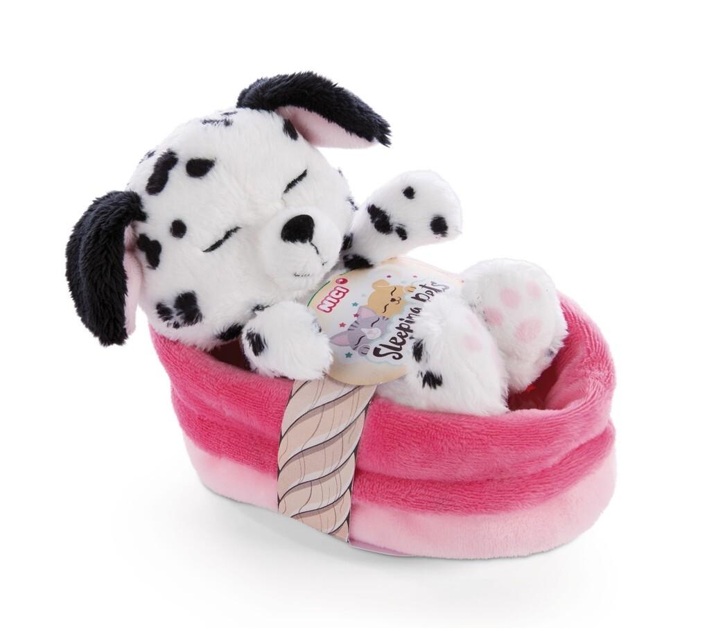 NICI - Sleeping Pets - Welpe Dalmatiner 12cm im Körbchen