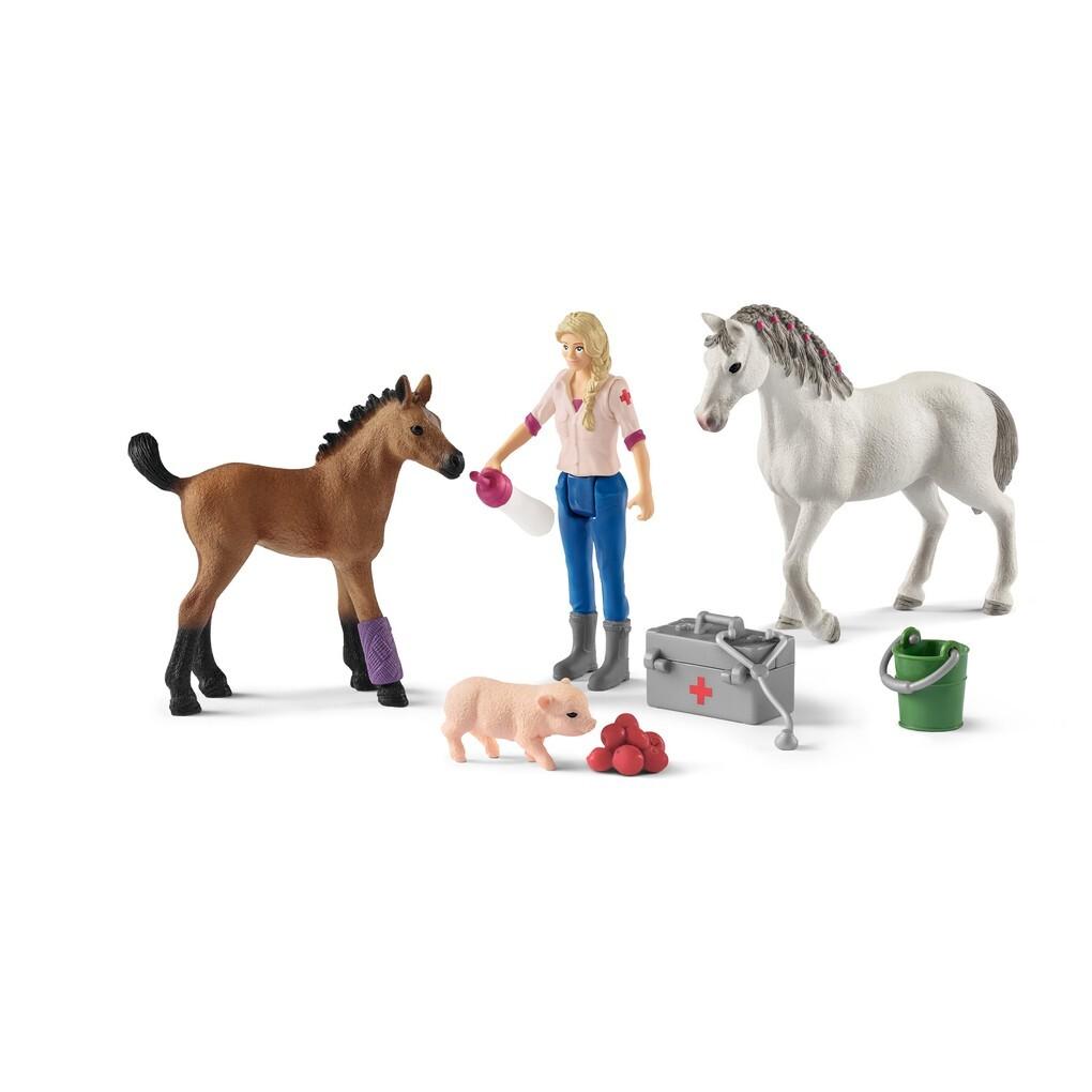 Schleich Farm World 42486 - Arztbesuch bei Stute und Fohlen