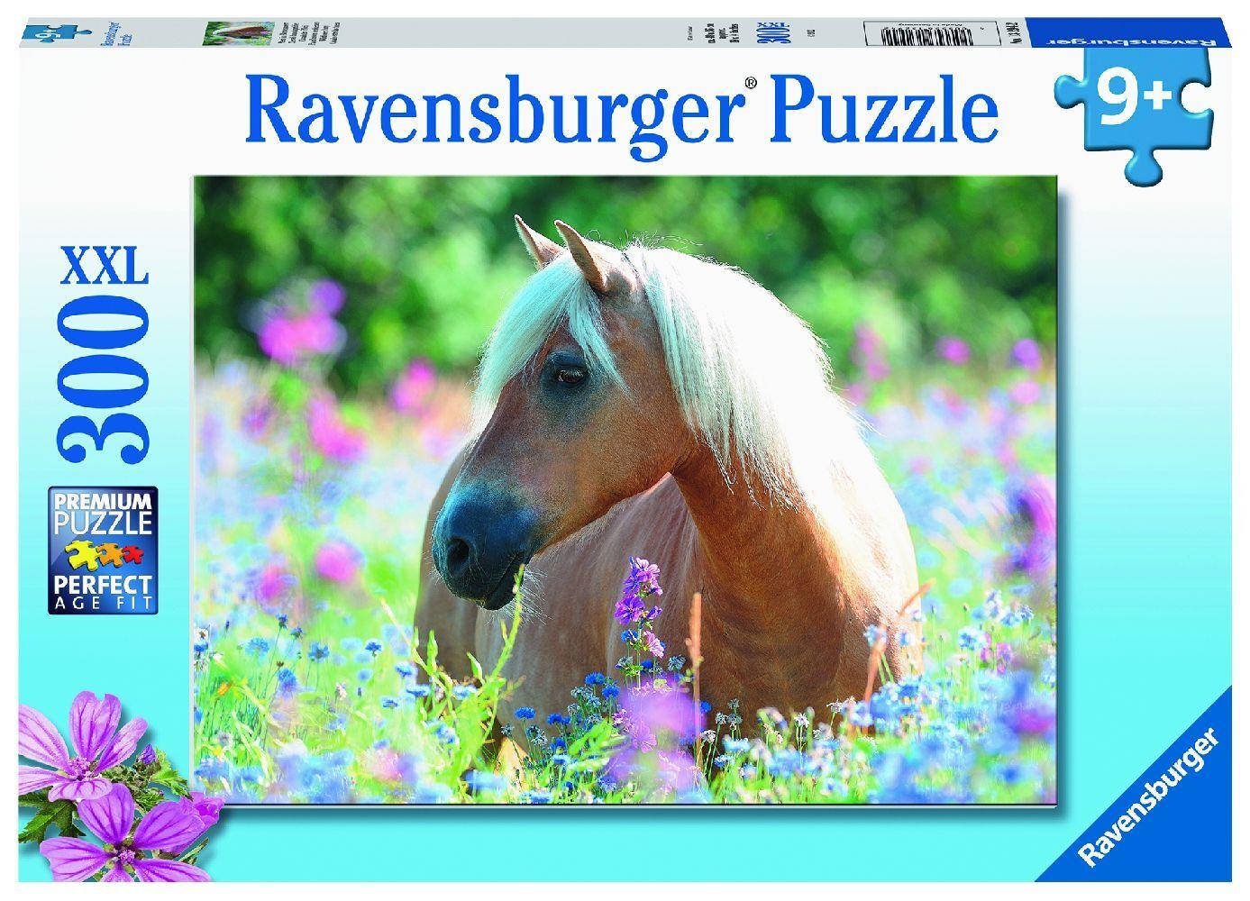 Ravensburger Kinderpuzzle - Pferd im Blumenmeer - 300 Teile Puzzle für Kinder ab 9 Jahren