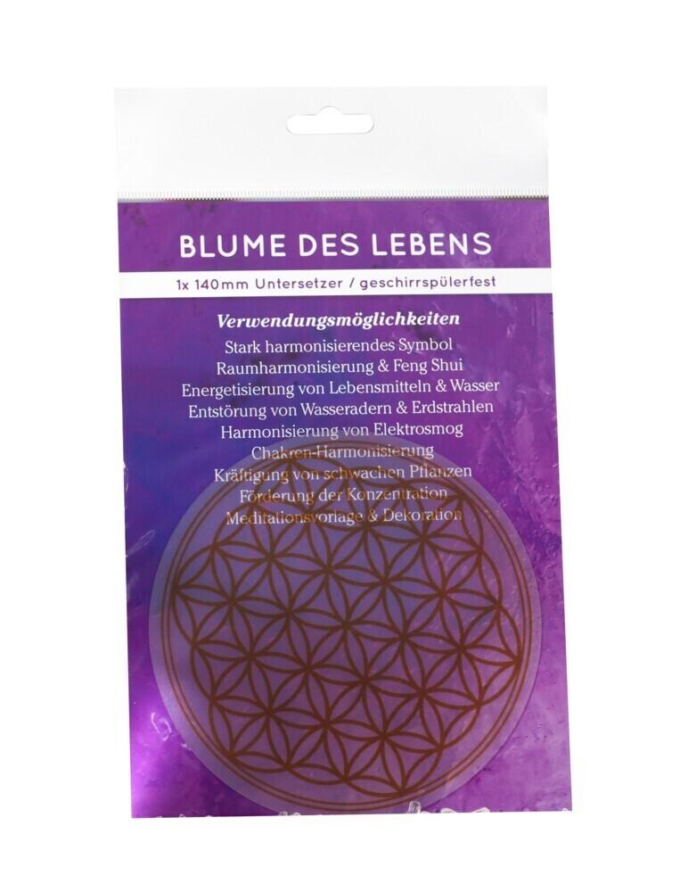 Blume des Lebens Untersetzer 140mm gold