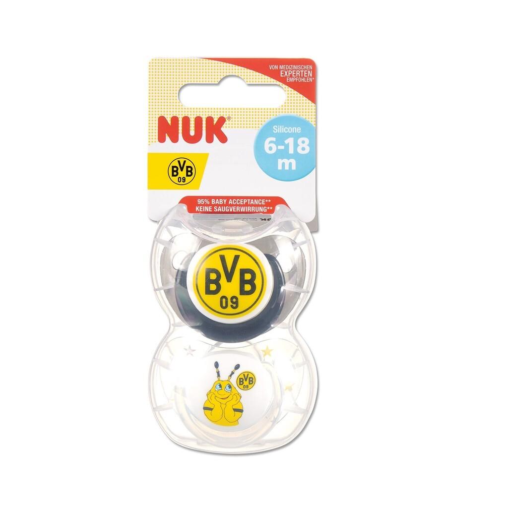 Borussia Dortmund 20430300/02 - Schnullerset NUK 6-18 Monate, 2er Set