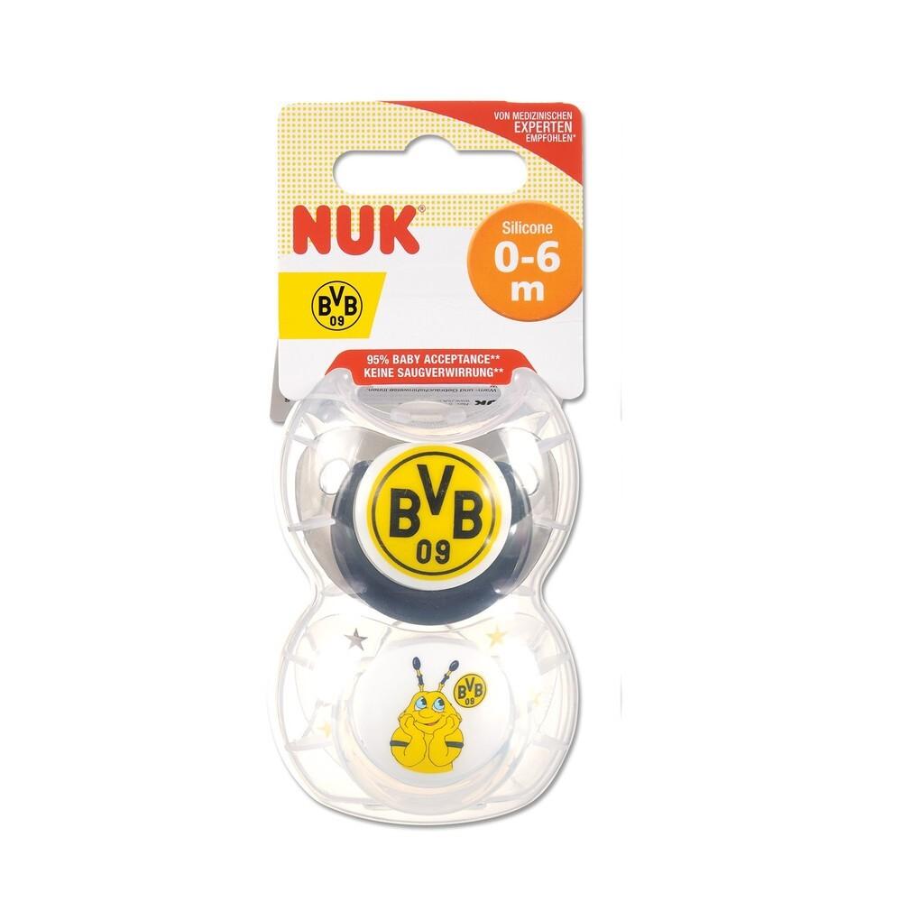 Borussia Dortmund 20430300/01 - Schnullerset NUK 0-6 Monate, 2er Set