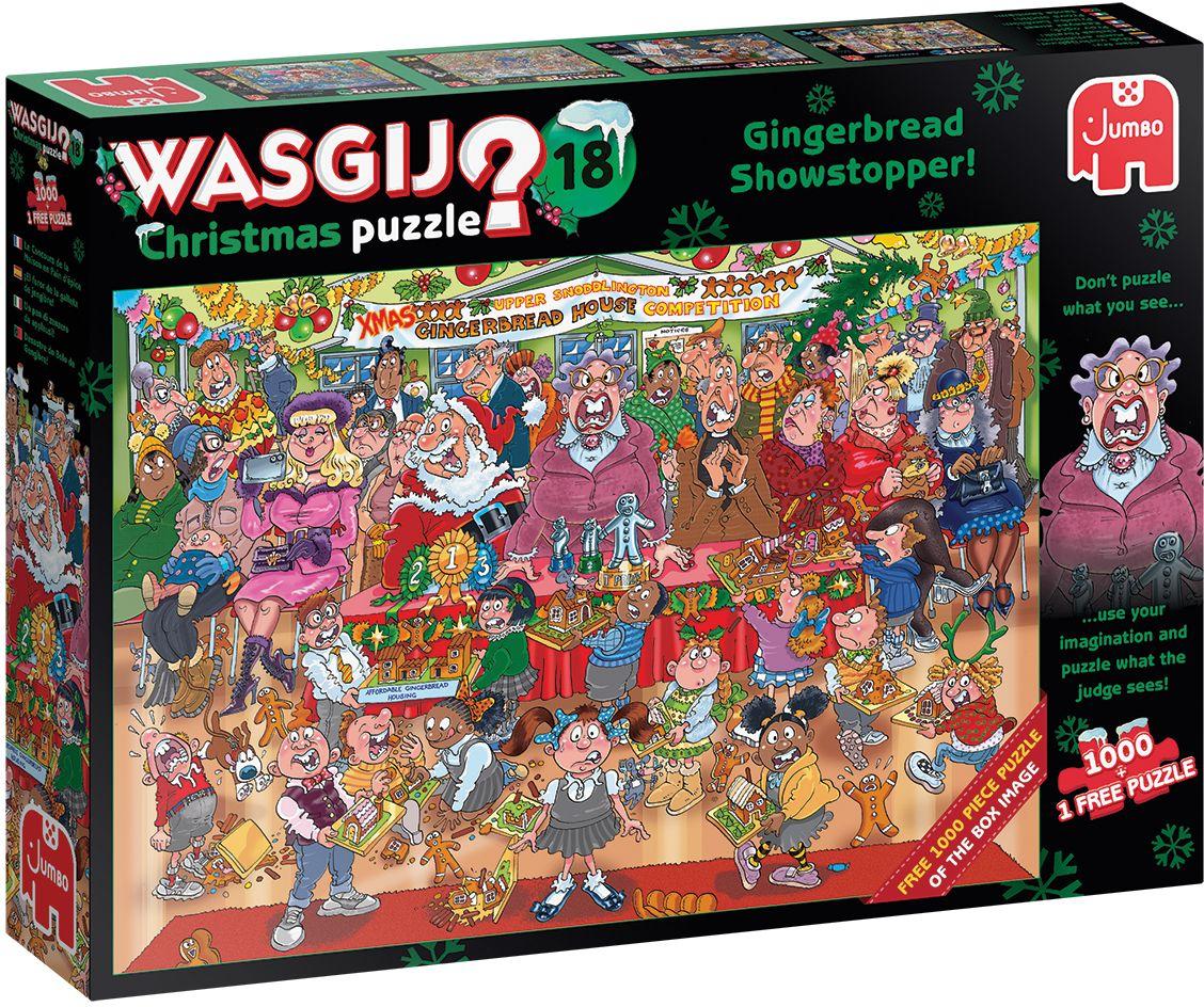 Jumbo Spiele - Wasgij Christmas 18 - Lebkuchen Showstopper, 1000 Teile